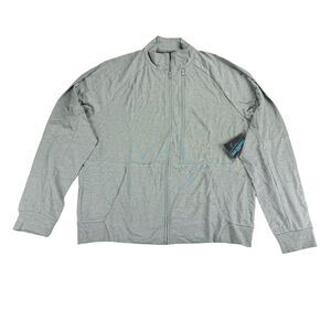 Blue Ice Mens Full-Zip Rayon Blend Track Jacket Gray 2XL
